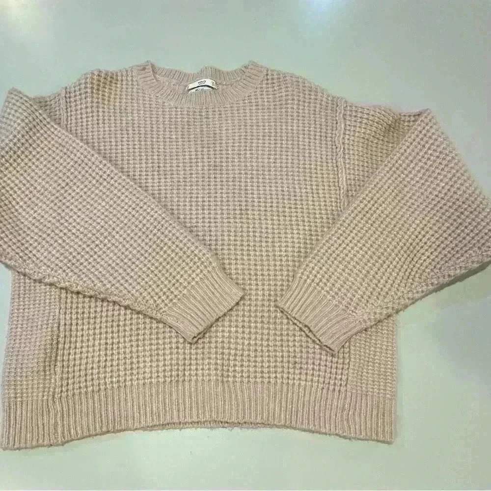 MNG Wool Blend pink Sweater Size Small